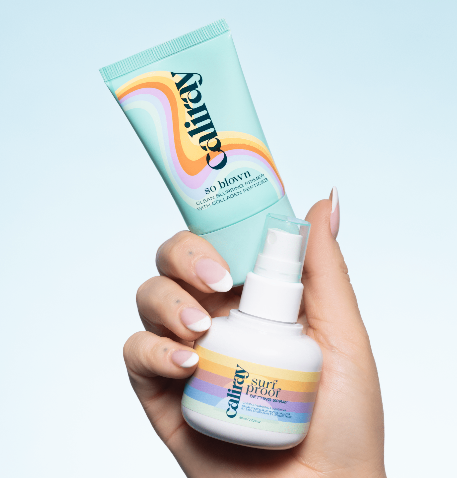 caliray staycation products held in a hand